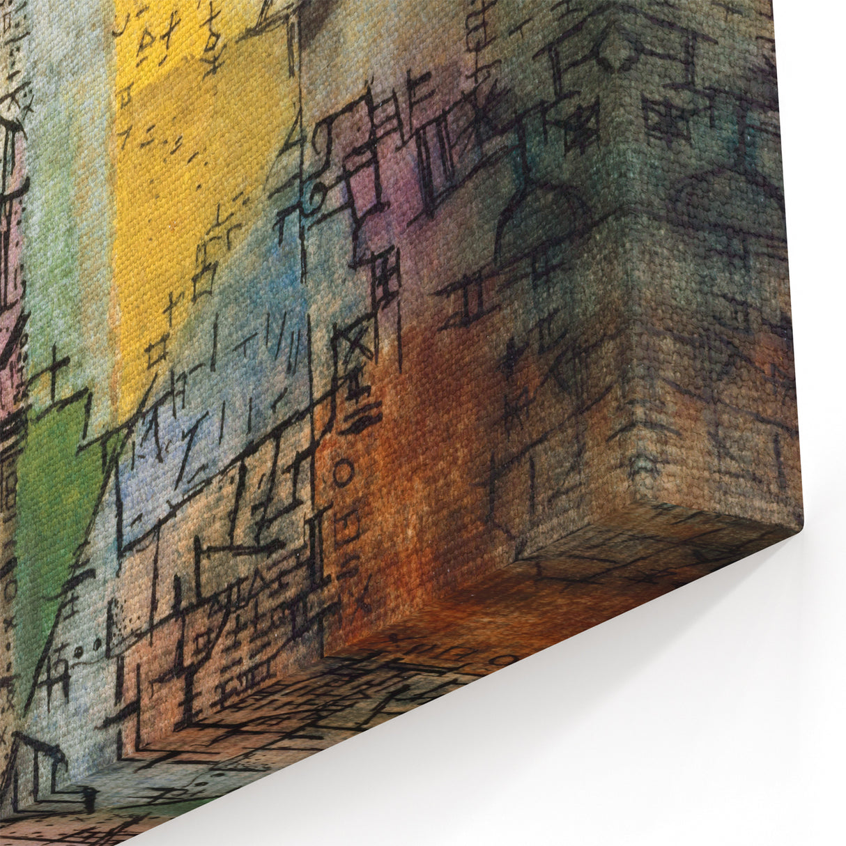Modern Wall Art: Paul Klee’s Vibrant Abstract Composition with Symbols