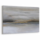 Contemporary Landscape Print - Misty Horizon Abstract Canvas Art