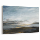 Modern Landscape Abstract Canvas - Golden Twilight Horizon Art