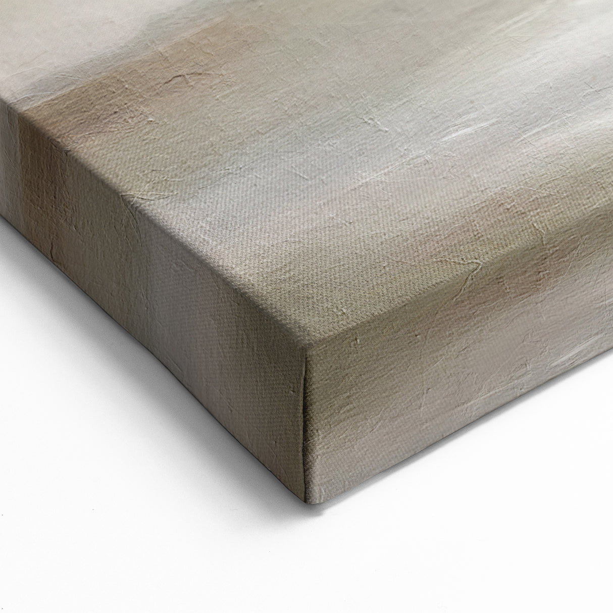 Modern Abstract Landscape Art - Soft Beige & Cream Canvas Wall Decor