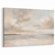 Serene Abstract Landscape Art - Soft Gray & Pink Canvas Wall Decor