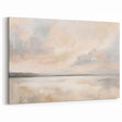 Elegant Abstract Landscape Art - Soft Beige & Gray Pastel Wall Decor