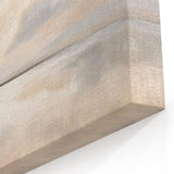 Elegant Abstract Landscape Art - Soft Beige & Gray Pastel Wall Decor