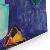 Modern Wall Art with Green Vase and Tulips - Abstract Contemporary Art Print