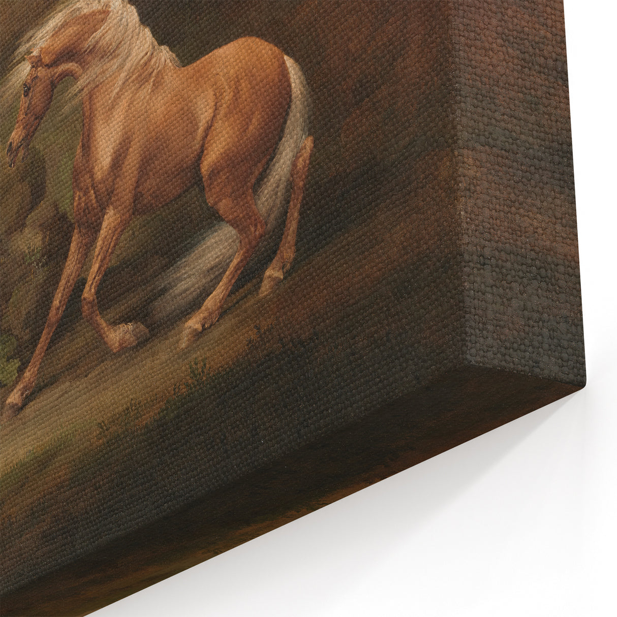 Realistic Horse and Lion Painting - George Stubbs Realism Art Canvas Print