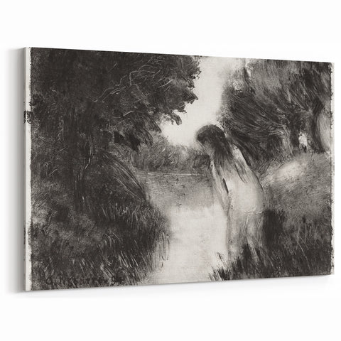 Mystical Impressionism Wall Art - A Bather by Camille Pissarro