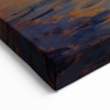 Sunset Glow Canvas - Sailboat on Golden Horizon Abstract Wall Art