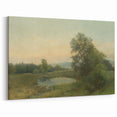 A Landscape with a Swamp - Tranquil Impressionist Art by Lajos Csordák