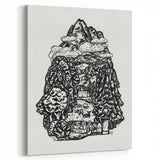 Modern Wall Art - Black & White Mountain Landscape - Contemporary Print