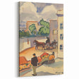 Modern Wall Art - Colorful Provincial Street Scene - Contemporary Art Print