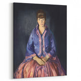Modern Wall Art - Elegant Woman in Purple Dress - Contemporary Art Print