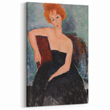 Modern Wall Art - Elegant Redheaded Woman in Evening Dress - Art Print