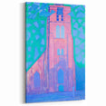 Modern Wall Art - Abstract Church Tower Scene - Vibrant Colorful Print