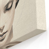 Portrait Abstract Art - Elegant Black & White Canvas Print