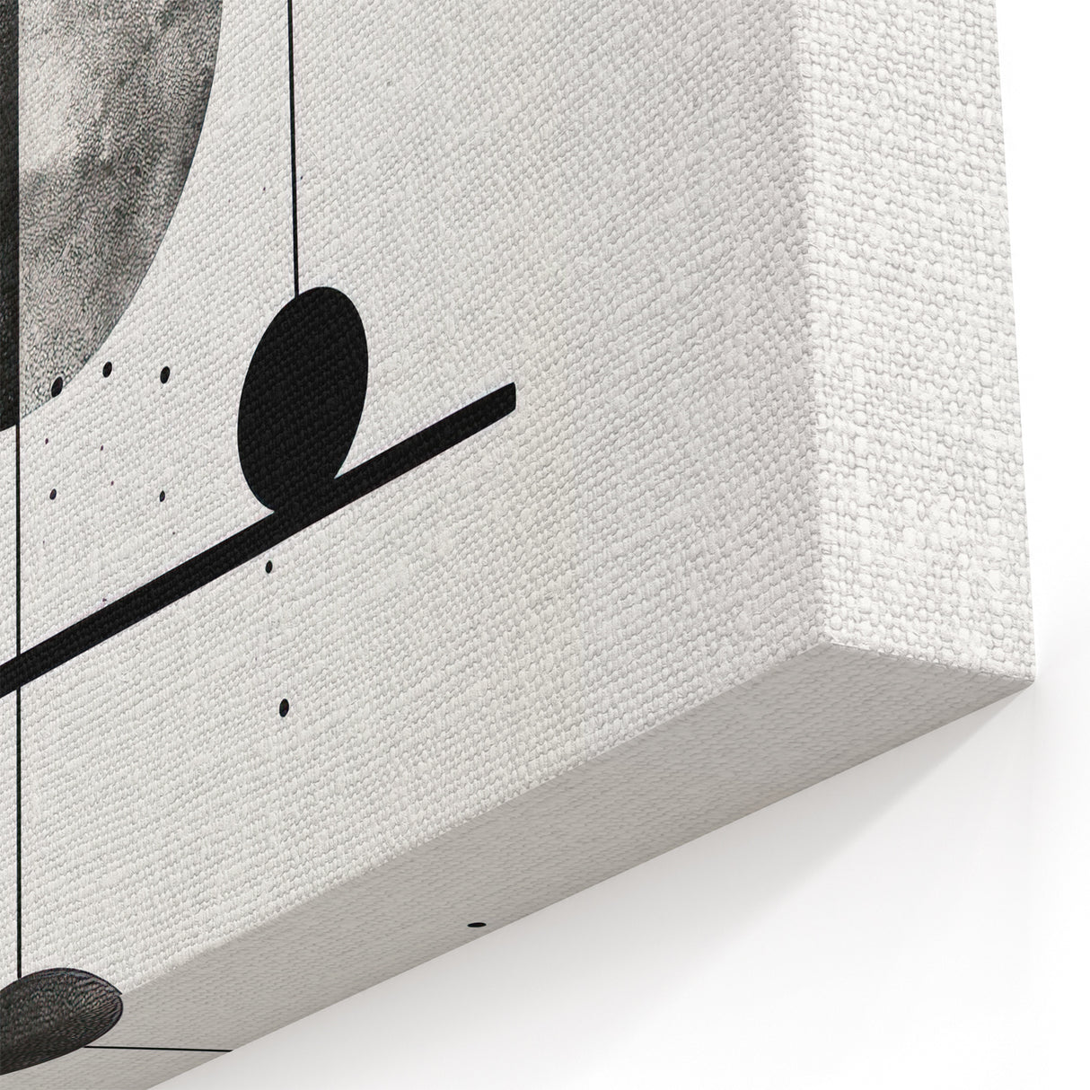 Celestial Balance Geometric Art - Black and White Minimalist Print