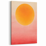 Sunset Glow Abstract Art - Bold Yellow and Pink Gradient Canvas Print