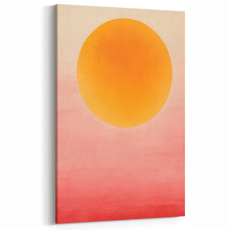 Sunset Glow Abstract Art - Bold Yellow and Pink Gradient Canvas Print