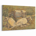 Pastoral Cows Modern Wall Art - Tranquil Contemporary Decor for Living Rooms