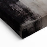 Red Bold Color Block Abstract Art - Black and Gray Modern Canvas