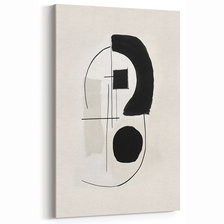 Monochrome Geometric Art - Modern Minimalist Abstract Wall Design