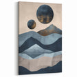 Mountain and Moon Landscape - Abstract Minimalist Wall Art