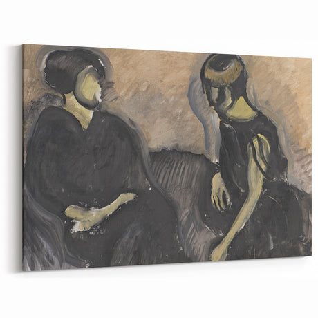 Expressionist Portrait - Modern Wall Art of Two Figures in Black