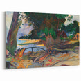 Tropical Landscape Wall Art - Modern Decor with Hibiscus Tree Scene