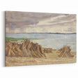 Coastal Farmland Scene - Modern Wall Art of Rural Seaside Landscape