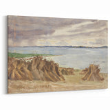 Coastal Farmland Scene - Modern Wall Art of Rural Seaside Landscape