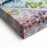 Paris Bridge Scene - Modern Wall Art of Pointillist Cityscape