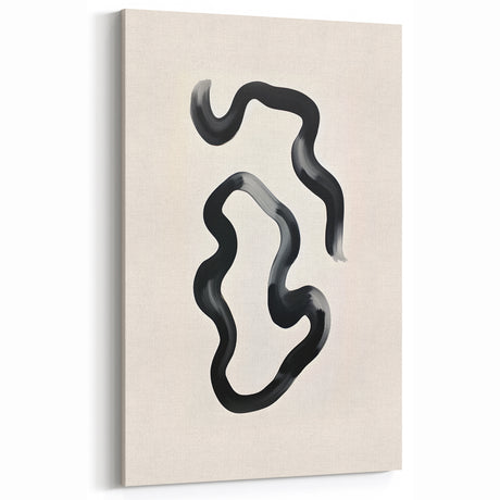 Minimalist Black and White Abstract Art - Modern Geometric Wall Decor