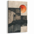 Modern Minimalist Canvas Art - Abstract Sunset Geometric Wall Decor