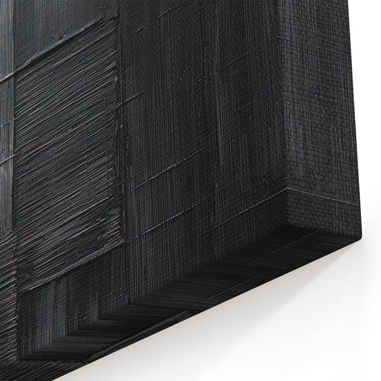Textured Black and Gray Minimalist Art - Modern Abstract Oil Painting