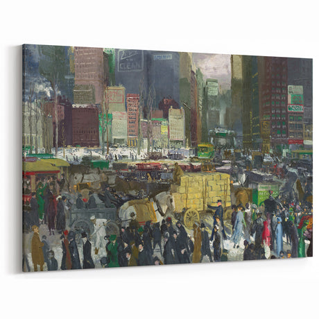 Vintage New York City Scene - Modern Wall Art of Urban Winter Street