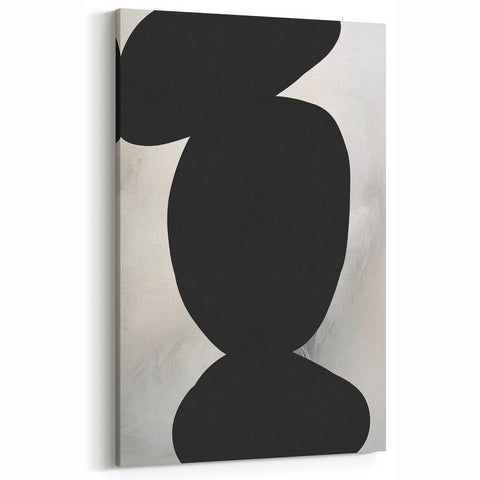 Minimalist Black and White Abstract Art - Bold Geometric Wall Decor