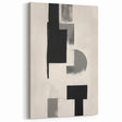 Minimalist Black and Gray Geometric Art - Modern Abstract Wall Decor