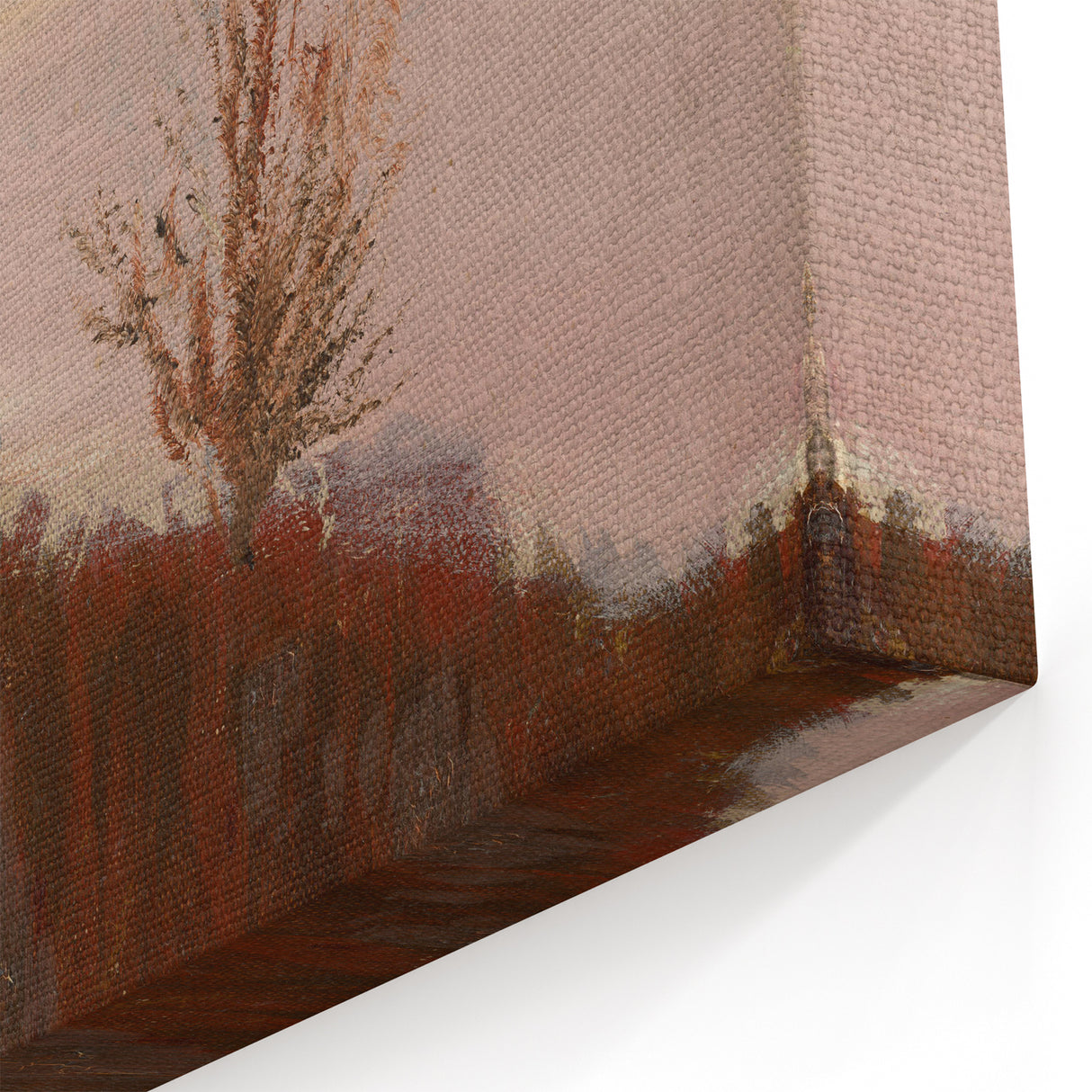 Impressionism Wall Art - Autumn Hillside Tree Landscape, Framed Print
