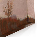 Impressionism Wall Art - Autumn Hillside Tree Landscape, Framed Print
