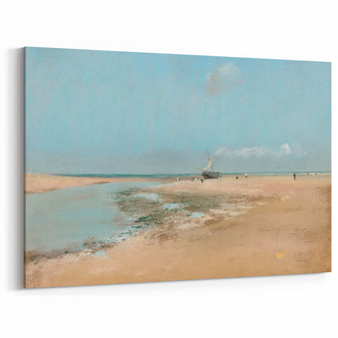 Impressionist Beach Wall Art - Degas Low Tide Seascape, Framed Print
