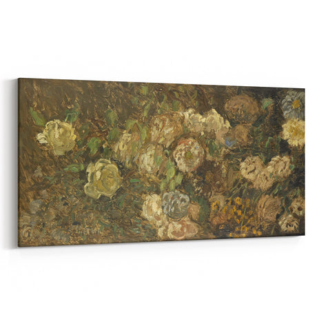 Impressionist Floral Wall Art - Monet's Bloemen Flower Print, Framed
