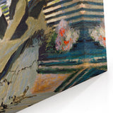 Impressionist Garden Scene - Monet's Camille on a Bench, Framed Print