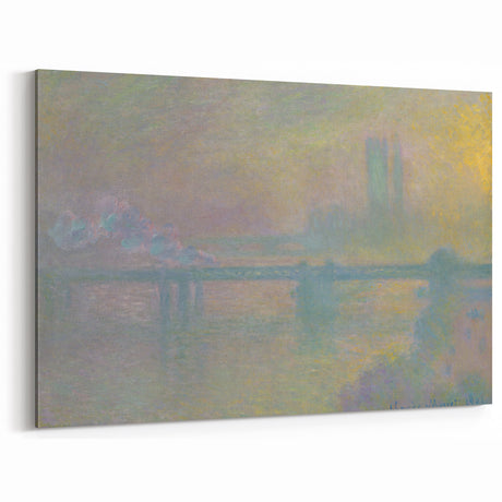 Impressionist London Scene - Monet's Charing Cross Bridge, Framed Print