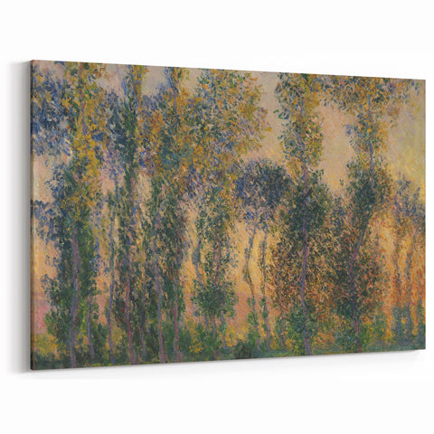 Impressionist Sunrise - Monet's Poplars at Giverny, Elegant Framed Print