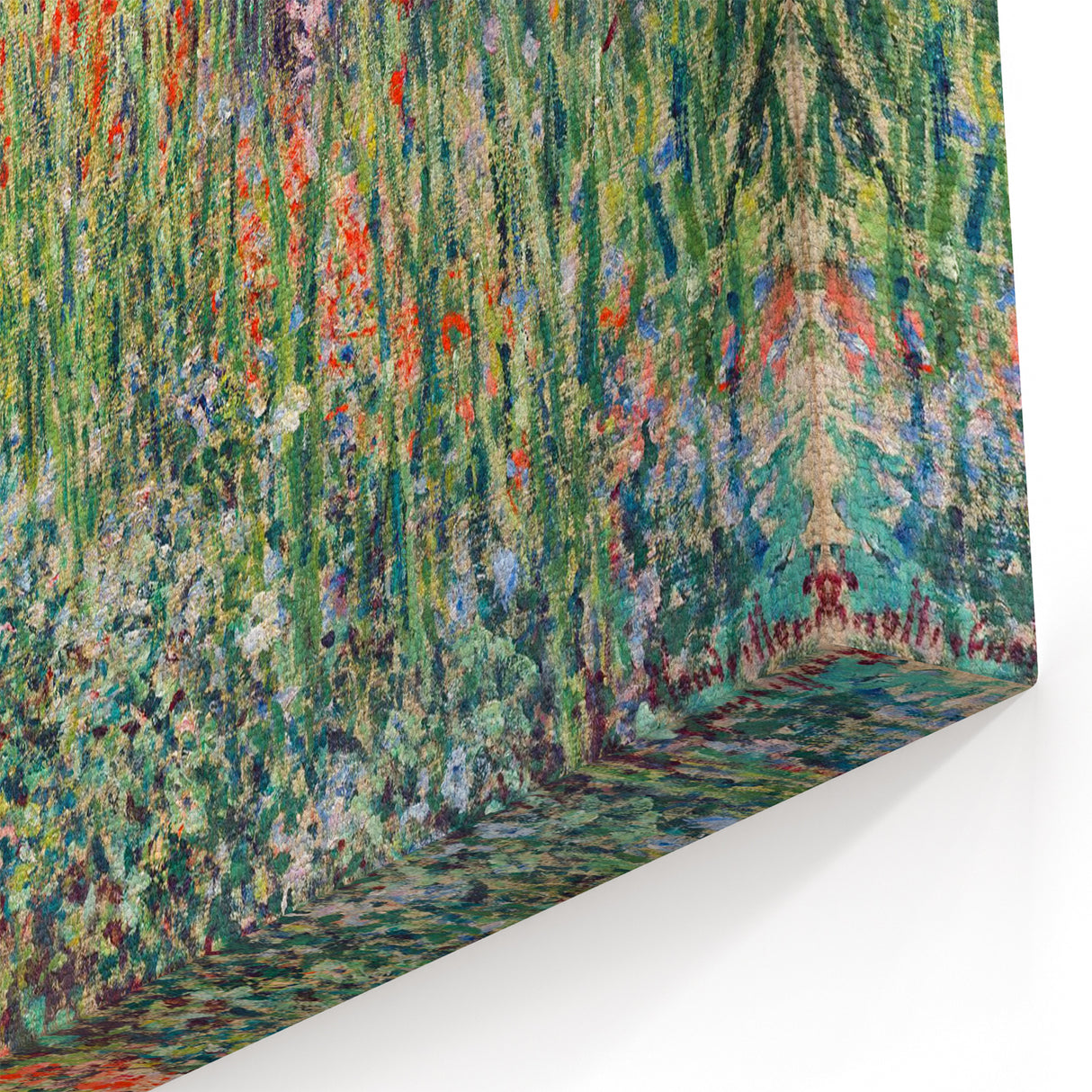 Claude Monet's Rounded Flower Bed - Impressionist Garden Wall Art Print