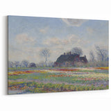 Claude Monet's Tulip Fields at Sassenheim - Impressionist Landscape Art