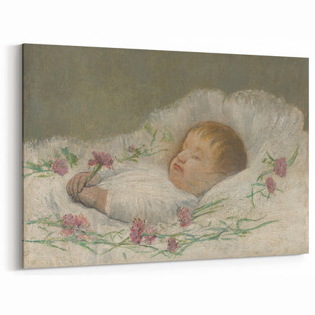 László Mednyánszky's Dead Nephew's Head - Somber Realist Art Print