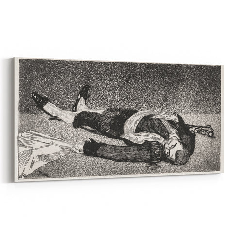 Édouard Manet's Dead Toreador - Dramatic Black and White Art Print