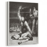 Realism Art Print of a Boxing Scene - Intense Moment in the Ring