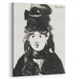 Édouard Manet's Berthe Morisot (In Black) - Impressionist Portrait Print