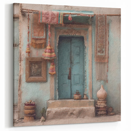 Rustic Indian Door Wall Art – Bohemian Heritage Decor